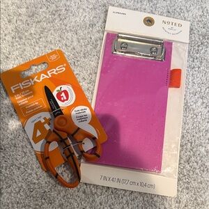 Fiskars Kids Scissors and Pink Notepad Set